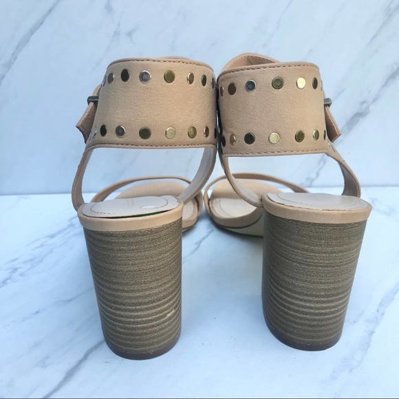 Max Studio Sirenty Nude Block Heel Sandal Size 10M - Picture 3 of 7